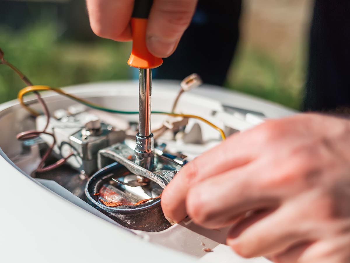 Repair and maintenance of the water heater.