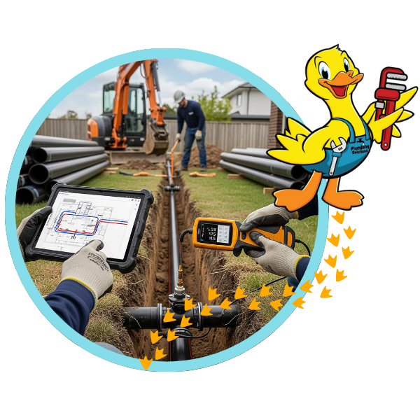 replacing a sewer line