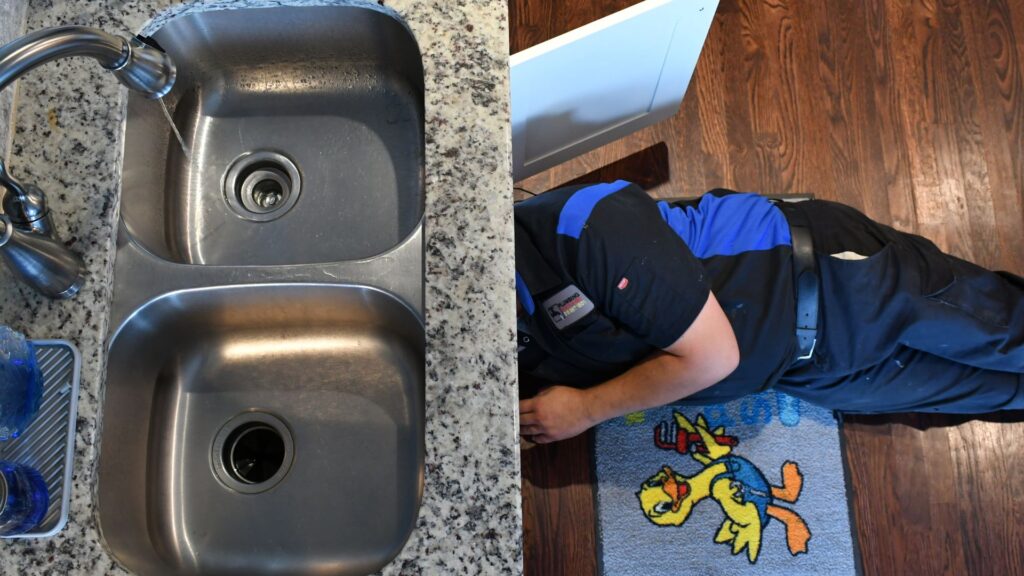residential plumbing services for a kitchen