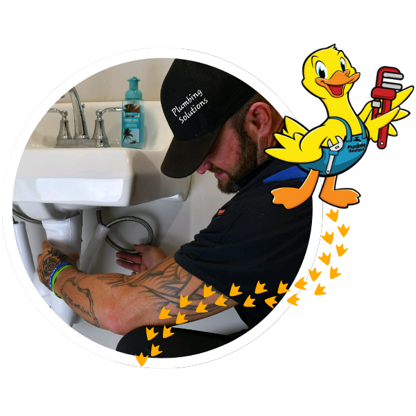 local plumbing contractor fixing a sink drain