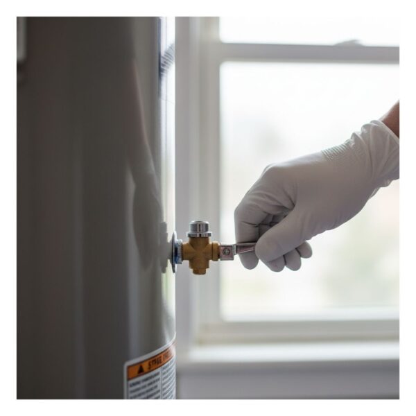 testing a T&P valve on a water heater