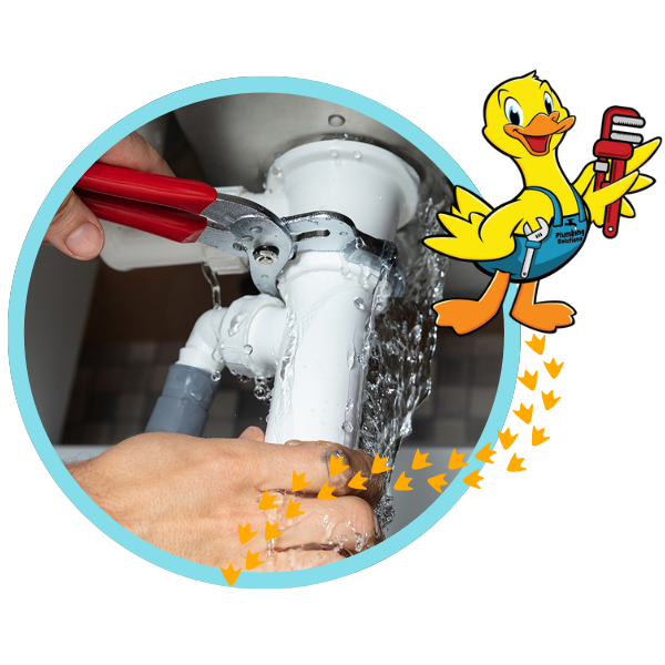 plumber working on pipes